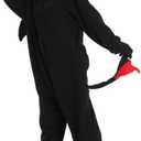 Adult Onesie Pajamas, Unisex Cute Animal Costume, Cosplay Halloween Jumpsuit Sleepwear for Women Men (Black Dragon) XL