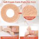84 Pcs Callus Cushions for Bottom of Feet Self Adhesive Donut Corn Remover Pads Corn Patches for Foot Toes Blister Bunion Wart Pain Relief Prevention Pads,Skin Color