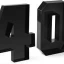 Cardboard Number for Charcuterie 40 Set Fillable Tray 10.2'' Black Charcuterie Paper Box for 40th Birthday Anniversary Party Decorations Chocolate Candy Cupcake Container