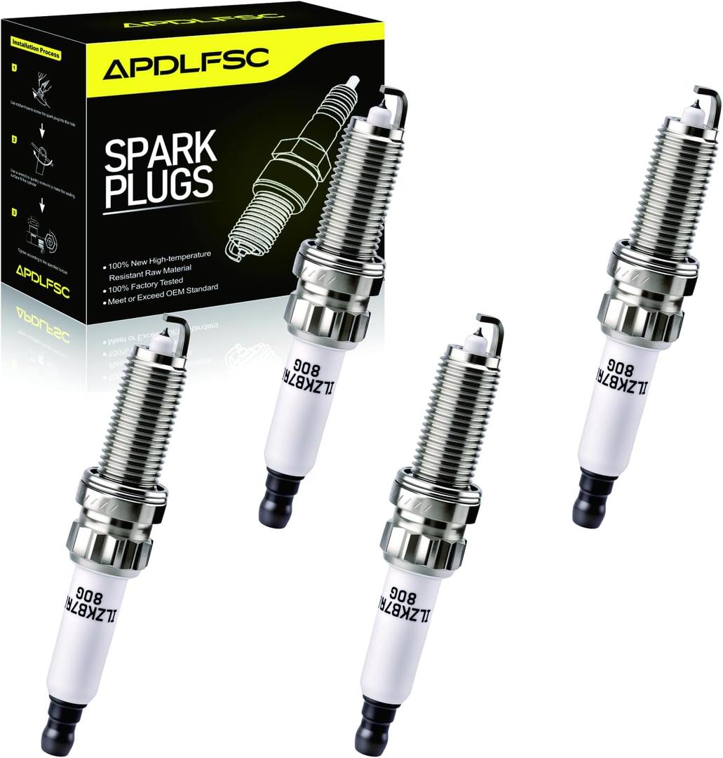Iridium Platinum Spark Plugs 4 Pack 97968 ILZKBR7B8G Compatible with 2001-2016 Cooper Countryman, Mini Cooper, Cooper PacemanCooper etc. L4 models
