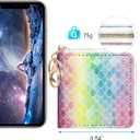 GEEAD Small Glitter Wallet for Women Girls Mini Coin Purse Pouches with Key Ring