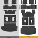 TAPTES Floor Mats for Dodge Durango 6 Seats 2026 2025 2024-2016 with 4 Door Sill Guards, All Weather Floor Liners with Cargo Trunk Mat & Seat Backrest Protector, Full Set Accessories for Dodge Durango