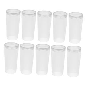 10Pcs Transparent Makeup Brush Covers Protective Caps for Round Brushes Dust and Pollutant Guard Easy to Clean Makeup Brush Storage for Travel and Home Use