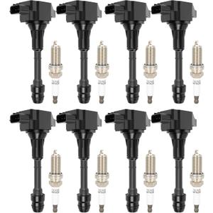 ECCPP UF551 8 ignition coils with 8 iridium Spark Plugs for Nissan for Infiniti Titan Pathfinder Armada NV2500 NV3500 QX56 2007-2016 4.0L 5.6L V8 C1672 UF551