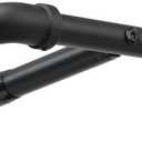 Industrial Double Curtain Rod for Windows 31 to 95 Inch, 1 Inch Heavy Duty Wrap Around Dual Curtain Rods, Adjustable Black Double Window Rods Telescoping for Windows, Living room, Sliding Glass Door