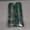 2 Rolls Christmas Mesh Ribbon 10 inch 30ft, Metallic Foil Deco Mesh, Ribbon for Wreath Christmas Tree Thanksgiving Fall Halloween Decorative Mesh Fabric Red and Green