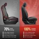 CreekT Full Set Leather Seat Covers for Ford F150 2015-2025, Waterproof Truck Pickup Seat Covers Fit for Ford F-150 Accessories, for Ford F-150 2015-2025 Super Crew/Crew Cab(XL,XLT) (Black)