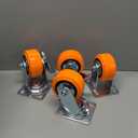 5 Inch Caster Wheels,Casters Set of 4 Heavy Duty,Locking Industrial Swivel Top Plate Casters Wheels for Furniture,Cart,Table and Workbench,Load 1800LBS