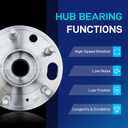 513288 2Pcs Front/Rear Wheel Bearing Hub Assembly Fit for 2013-2015 Chevy Malibu, 2014-2017 Chevy Impala, 2010-17 Equinox, GMC Terrain, Cadillac CTS/XTS, Buick Lacrosse Regal, Saab 9-5, 5 Lugs w/ABS (2pack)