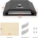 Stanbroil Pizza Oven for Blackstone 36" Gas Griddle Cooking Station, Outdoor Pizza Maker with Side Panels and Temperature Gauge, 17.7 in. x 13.7 in. Pizza Stone