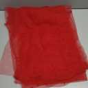 Horaldaily Red Pearl Red Gauze Tablecloth 60×84 Inch Rectangular, Spring Summer Tulle Lace Cheesecloth, Bridal Shower Table Cover for Wedding Birthday Table Decor