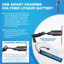 7.4V 35C 2000mAh with SM-2P Plug T-Plug Odamiya Plug Lithium Battery for SRB1200 SRB400 SRB400-SUB MP5K M4 M110 Toy Gun Air Gun,RC Car Drone Battery Accessories (1 Battery+1 USB)