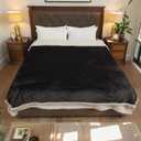 LaffyLo Electric Heated Blanket Twin Size 62 x 84, Fast Heating Blanket, Dual-Sided Flannel Sherpa, 10 Heat Settings, 1-12 Hour Auto Off, Machine Washable, Dark Grey