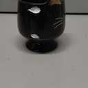 Christmas Mugs High-Footed Ceramic Cat Mug  13.5oz Unique Coffee Cup with kitty Expression Design, Fun Gift for Women, Girls, Kids, Cat Lovers (black)