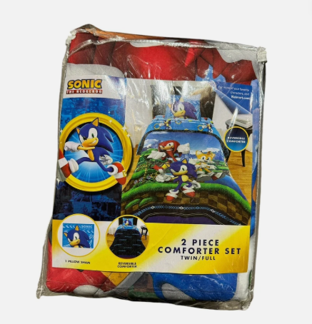 Sonic The Hedgehog 2 Piece Comforter Set /Full/Twin 72x86 Reversible Comforter
