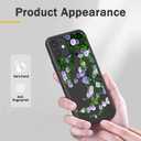 Cover for Samsung Galaxy A16 (6.70") + Screen Protector(2 Pack), Ultra Thin Silicone Cover Shockproof Bumper Anti-Scratch Protective Case + Tempered Glass - Purple Flowers