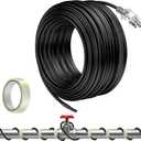 Pawfly 50 FT Heat Tape for Water Pipes, 8 W/ft 120 V Pipe Heating Cable, Self-Regulating Heating Trace for Pipes Freeze Protection, Roof Heat Cable for Pipe Roof Gutter, Keep Water Flowing at -40 F
