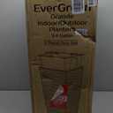 Mueller M-Resin Heavy Duty Tall Planters for Outdoor Plants, Indoor Grande Plant Pots, Boxes, Trees, Flower Pots, 2-Piece Set, 24, Modern Design, Built-in Drainage, Front Porch Decor, Dark Gray