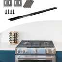 30" Slide-in Range Rear Filler Kit,Range Gap Filler, Stainless Steel Back Gap Cover for Stove, Stove Trim Kit Between Stove and Backsplash. (BLACK 30"x1.5")