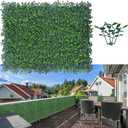 ODTORY Artificial Boxwood Hedge Wall Panels, 24 X 16 in 12P UV-Anti Faux Greenery Vine Grass Wall Backdrop for Indoor Outdoor Green Plant Wall Decor & Ivy Fence Covering Privacy