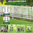 42.5ft(L) x 13in(H) Animal Barrier Fence, 30 Panels No Dig Garden Fence for Dog Rabbit, Rustproof Anti Digging Barrier, Garden Edging Border Ground Defense for Outdoor, Yard, Patio