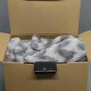 Beautyrest Long Brushed Faux Fur Chevron Pattern Electric Blanket, Auto Shut Off, Virtually Zero EMF, Multi Heat Setting, UL Certified, Machine Washable, Taupe Ikat Throw 50x60