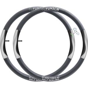 2-PCS 27.5" Self Sealing Bike Tubes 27.5x2.125/2.4 AV32 Schrader Vavle Super Automatic Repair, Self-Sealing, Puncture Resistant Compatible with 27.5x2.125 27.5x2.25 27.5x2.35 27.5x2.40 Bike Tire Tubes