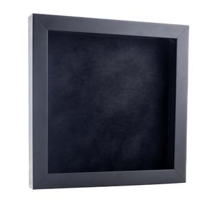 16x20 Shadow Box Frame Black Wood | with a 3/4" Usable Display Depth | Includes a Black Real Suede Texture Acid-Free Backing Board, UV Resistant Acrylic, and Hanging Hardware