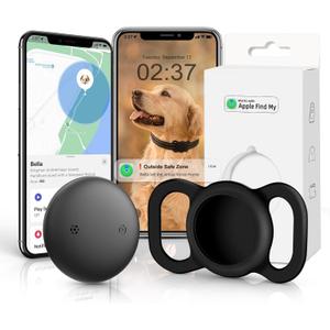 GPS Tracker for Dogs (1 Pack), Mini GPS Cat Tracker, Smart Pet Activity Tracker (iOS Only), No Monthly Fee, Compatible with Apple Find My, Anti-Lost, Finder Tag for Vehicles/Pets/Items/Kids