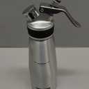 Professional Aluminum Whipped Cream Dispenser - 500 mL/1 Pint,Leak-Free Whipped Cream Maker Canister with 8 Decorating Nozzles & Cleaning Brush - N2O Chargers (Not Included) (Silver, 500ml)