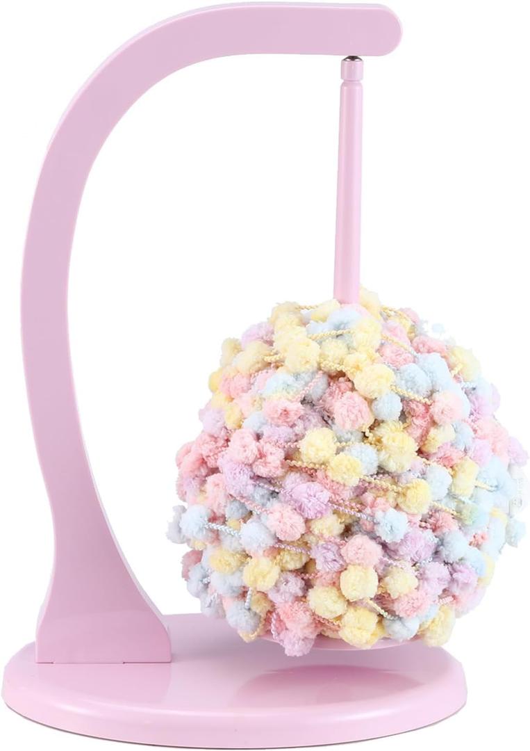 joykiss Magnetic Yarn Holder Spinner for Crocheting and Knitting – Durable Molded Plastic Yarn Organizer for Crochet Supplies and Yarn Storage, Crochet Gift for Knitting Lovers – Pastel Pink