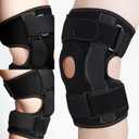 CHIYAN Hinged Knee Brace with Side Stabilizers for Men Women, Metal Hinge Knee Support for Meniscus Tear Arthritis Pain Relief, ACL, PCL, MCL (Small(1 Pack), Black)