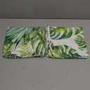 Emvency Set of 2 Throw Pillow Covers Tropical Watercolor Artistic Modern Green Palm Leaf Decorative Pillow Cases Home Decor Standard Square 18x18 Inches Summer White Pillowcases