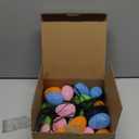 Enhon Solar Easter Egg Lights with Stake, 25FT 20LED Easter Egg Pathway Lights for Easter Outdoor Decorations, 8 Lighting Modes Pastel Easter Egg Lights Easter Stake Lights for Yard Garden Path Lawn