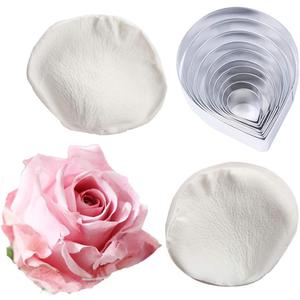 10 Pcs Austin Rose Cutter Set and 2 Pcs Rose Petals Shape Silicone Fondant Mold Veining Petal Sugar Flower Making Tool Cake Decorating Gumpaste Flowers Decor Kit