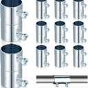 Gisafai 10 Pc 3/4 EMT Coupling Conduit Fittings Screw Coupling for 3/4 Inch Electrical Fittings Galvanized Steel EMT Conduit Screw Connector