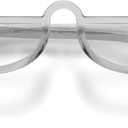 LONDON MOLE Brainy reading glasses | Cool half moon shaped readers | Unisex | Spring hinges (Transparent)