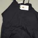 LASLULU Womens Sports Bra Seamless Long Crop Tank Racer Back Spaghetti Strap Workout Yoga Bra Padded Halter Neck Casual Tops (X-Large, Black)