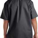 Dickies Mens Short Sleeve Work Shirt Durable Twill Button Down Shirts for Men, Lightweight Uniform for Daily Wear (Gray, XXL)