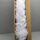 5 Ft Prelit Artificial Pencil Christmas Tree Decoration with 8 Modes 100 LED Warm Lights Plug in 380 Branch Tips Metal Stand Slim Tree Xmas Decor Indoor Outdoor Home Holiday (White)