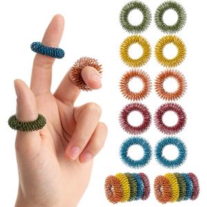 Mr. Pen- Spiky Sensory Rings, 10 Pack, Assorted Colors, Stress Relief Fidget Sensory Toys, Fidget Rings, Fidget Ring for Anxiety, Stress Relief Rings, Massager for Fidget, Sensory Ring (Retro)