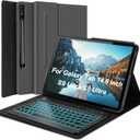 Galaxy Tab S10 Ultra/S9 Ultra/S8 Ultra Keyboard Case, 7 Colors Backlight Detachable Wireless Keyboard, Magnetic Folio Cover with S Pen Holder for Samsung S10/S9/S8Ultra 2024/2023/2022 14.6 inch - Grey