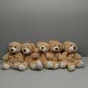 5 Pack Teddy Bears Bulk 13.5 inich Teddy Bear Stuffed Animal Baby Shower Decorations for Centerpiece Gifts for Christmas Valentine's Mother's Day for Kids or Adults (5 Light Brown)