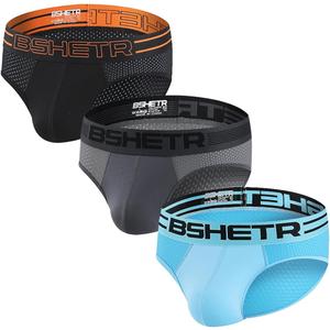 Men's Underwear Briefs 5-Pack Cotton Low Rise Multi Color Soft Underpant (XL)