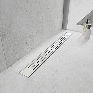 Linear Shower Drain, Shower Drain 36 inch with Removable Grate Cover, Professional AISI 304 Stainless Steel Shower Floor Drain, Shower Drain with Hair Catcher and Leveling Feet