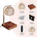 Mocalido Candle Warmer Lamp with Timer, Dimmable Electric Candle Warmer Adjustable Height, Top Candle Melter Warming Lamp for Scented Jar Candles, Amber