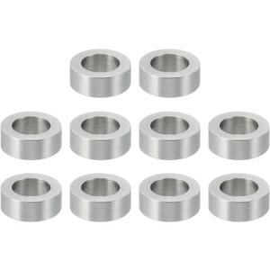 PATIKIL M10 Stainless Steel Spacers, 10 Pcs Metal Spacer Stainless Steel 10.2mm ID x 16mm OD x 6mm L Spacer Screw Standoff Round for 3/8" M10 Screw Bolts