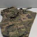 Vakkest High Waisted Camo Cargo Jeans for Women Wide Leg Casual Baggy Trendy Denim Pants with Multi Pockets (X-Large)