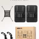 New Fi Backseat Car Organizer(20 Storage Pockets),Come with Free 1 Seat Net and 2 Headrest Hook, Touch Screen Tablet Holder, Divider for Driving Safely Children & Pets, Car Organizer (black)