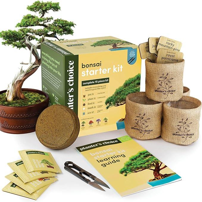 Bonsai Starter Kit  Gardening Easter Gift for Women & Men  Bonsai Tree Growing Garden Crafts Hobby Kits for Adults, Unique DIY Hobbies for Plant Lovers  Unusual Christmas Gifts Ideas